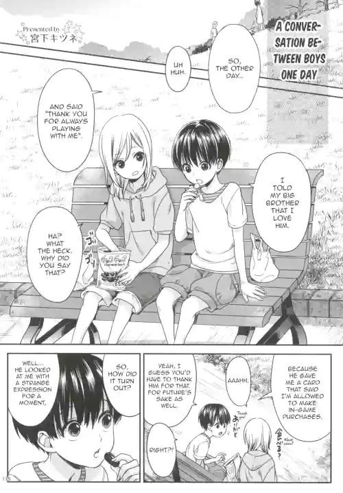 - A conversation between boys one day