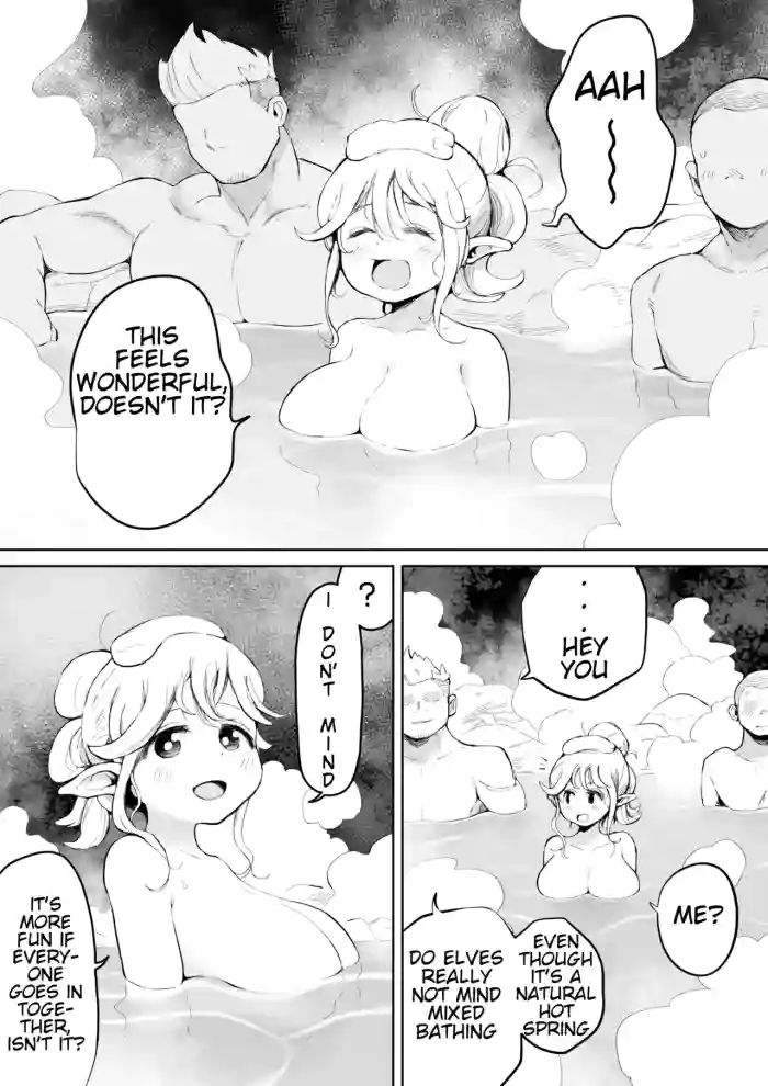 Konyoku toka Kinishinai Elf-san | An elf who doesn't mind mixed-gender bathing cover